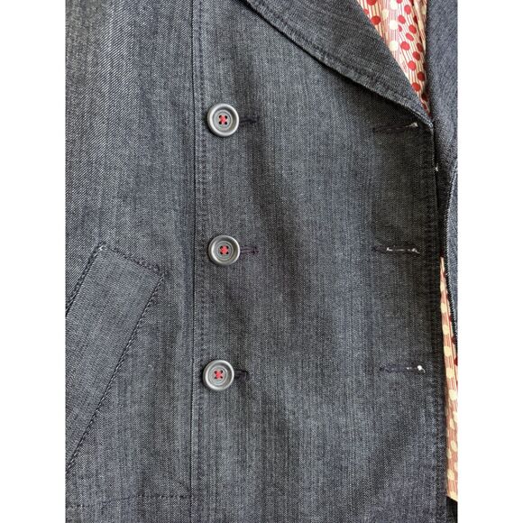 Vintage 90's LOFT Denim Peacoat Jacket (Dark Wash) - Picture 7 of 9